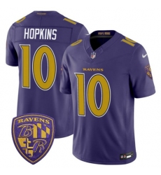Men's Baltimore Ravens #10 DeAndre Hopkins Purple 2026 F.U.S.E. Alternate Vapor Limited Football Stitched Jersey