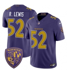Men's Baltimore Ravens #52 Ray Lewis Purple 2026 F.U.S.E. Alternate Vapor Limited Football Stitched Jersey