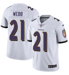 Men's Nike Baltimore Ravens #21 Lardarius Webb White Vapor Untouchable Limited Player NFL Jersey