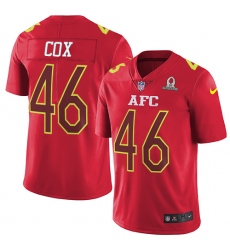 Men's Nike Baltimore Ravens #46 Morgan Cox Limited Red 2017 Pro Bowl NFL Jersey