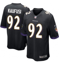 Men's Nike Baltimore Ravens #92 Bronson Kaufusi Game Black Alternate NFL Jersey