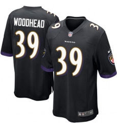 Men's Nike Baltimore Ravens #39 Danny Woodhead Game Black Alternate NFL Jersey