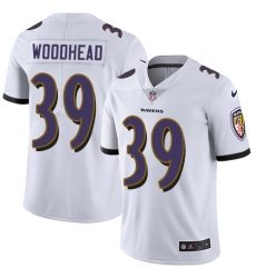 Men's Nike Baltimore Ravens #39 Danny Woodhead White Vapor Untouchable Limited Player NFL Jersey