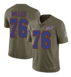 Men's Nike Buffalo Bills #76 John Miller Limited Olive 2017 Salute to Service NFL Jersey