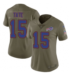 Women's Nike Buffalo Bills #15 Brandon Tate Limited Olive 2017 Salute to Service NFL Jersey