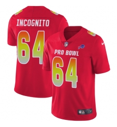 Men's Nike Buffalo Bills #64 Richie Incognito Limited Red 2018 Pro Bowl NFL Jersey