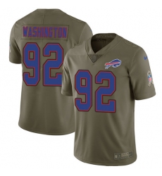 Youth Nike Buffalo Bills #92 Adolphus Washington Limited Olive 2017 Salute to Service NFL Jersey