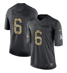 Youth Nike Buffalo Bills #6 Colton Schmidt Limited Black 2016 Salute to Service NFL Jersey