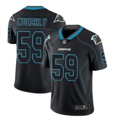 Men's Nike Carolina Panthers #59 Luke Kuechly Limited Rush Lights Out Black NFL Jersey