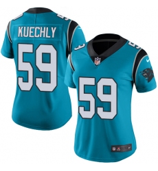 Women's Nike Carolina Panthers #59 Luke Kuechly Blue Alternate Vapor Untouchable Limited Player NFL Jersey