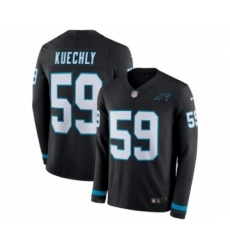 Youth Nike Carolina Panthers #59 Luke Kuechly Limited Black Therma Long Sleeve NFL Jersey