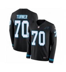 Men's Nike Carolina Panthers #70 Trai Turner Limited Black Therma Long Sleeve NFL Jersey