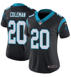 Women's Nike Carolina Panthers #20 Kurt Coleman Black Team Color Vapor Untouchable Limited Player NFL Jersey