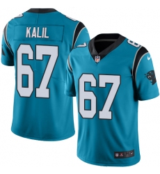 Men's Nike Carolina Panthers #67 Ryan Kalil Blue Alternate Vapor Untouchable Limited Player NFL Jersey