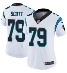 Women's Nike Carolina Panthers #79 Chris Scott White Vapor Untouchable Limited Player NFL Jersey