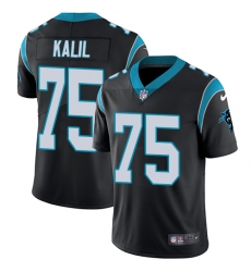 Youth Nike Carolina Panthers #75 Matt Kalil Black Team Color Vapor Untouchable Limited Player NFL Jersey