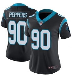 Women's Nike Carolina Panthers #90 Julius Peppers Black Team Color Vapor Untouchable Limited Player NFL Jersey