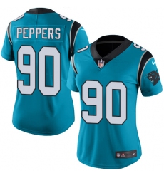 Women's Nike Carolina Panthers #90 Julius Peppers Blue Alternate Vapor Untouchable Limited Player NFL Jersey