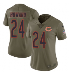 Women's Nike Chicago Bears #24 Jordan Howard Limited Olive 2017 Salute to Service NFL Jersey