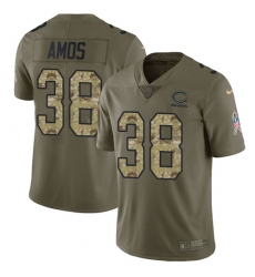 Youth Nike Chicago Bears #38 Adrian Amos Limited Olive/Camo Salute to Service NFL Jersey