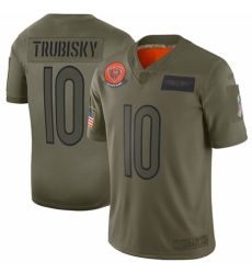Women's Chicago Bears #10 Mitchell Trubisky Limited Camo 2019 Salute to Service Football Jersey