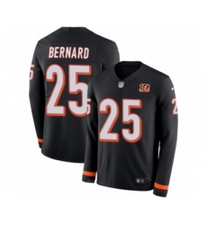 Men's Nike Cincinnati Bengals #25 Giovani Bernard Limited Black Therma Long Sleeve NFL Jersey