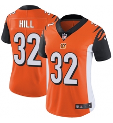 Women's Nike Cincinnati Bengals #32 Jeremy Hill Vapor Untouchable Limited Orange Alternate NFL Jersey