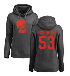 NFL Women's Nike Cleveland Browns #53 Joe Schobert Ash One Color Pullover Hoodie