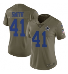 Women's Nike Dallas Cowboys #41 Keith Smith Limited Olive 2017 Salute to Service NFL Jersey