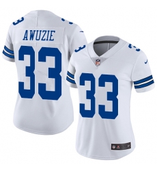 Women's Nike Dallas Cowboys #33 Chidobe Awuzie White Vapor Untouchable Limited Player NFL Jersey