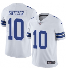 Men's Nike Dallas Cowboys #10 Ryan Switzer White Vapor Untouchable Limited Player NFL Jersey