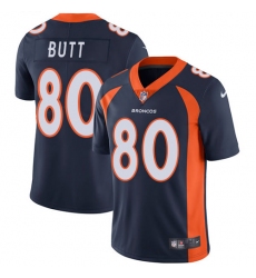 Men's Nike Denver Broncos #80 Jake Butt Navy Blue Alternate Vapor Untouchable Limited Player NFL Jersey