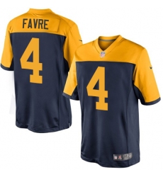 Youth Nike Green Bay Packers #4 Brett Favre Limited Navy Blue Alternate NFL Jersey