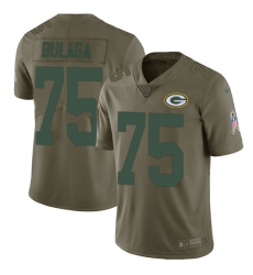 Youth Nike Green Bay Packers #75 Bryan Bulaga Limited Olive 2017 Salute to Service NFL Jersey