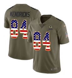 Men's Nike Green Bay Packers #84 Lance Kendricks Limited Olive/USA Flag 2017 Salute to Service NFL Jersey