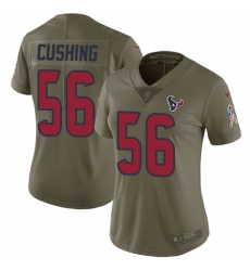 Women's Nike Houston Texans #56 Brian Cushing Limited Olive 2017 Salute to Service NFL Jersey