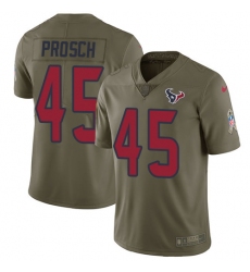 Men's Nike Houston Texans #45 Jay Prosch Limited Olive 2017 Salute to Service NFL Jersey