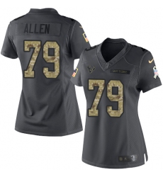 Women's Nike Houston Texans #79 Jeff Allen Limited Black 2016 Salute to Service NFL Jersey