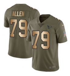 Youth Nike Houston Texans #79 Jeff Allen Limited Olive/Gold 2017 Salute to Service NFL Jersey