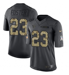 Youth Nike Houston Texans #23 Arian Foster Limited Black 2016 Salute to Service NFL Jersey