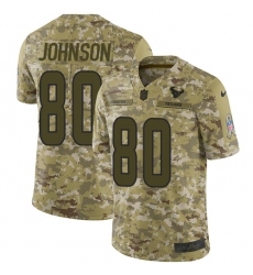 Youth Nike Houston Texans #80 Andre Johnson Limited Camo 2018 Salute to Service NFL Jersey