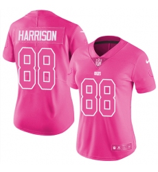 Women's Nike Indianapolis Colts #88 Marvin Harrison Limited Pink Rush Fashion NFL Jersey