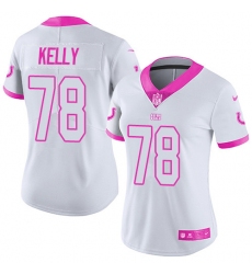 Women's Nike Indianapolis Colts #78 Ryan Kelly Limited White/Pink Rush Fashion NFL Jersey