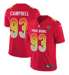 Men's Nike Jacksonville Jaguars #93 Calais Campbell Limited Red 2018 Pro Bowl NFL Jersey