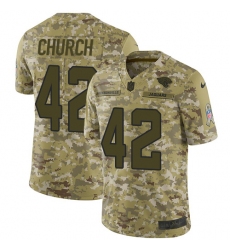 Men's Nike Jacksonville Jaguars #42 Barry Church Limited Camo 2018 Salute to Service NFL Jersey