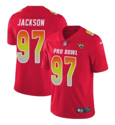 Men's Nike Jacksonville Jaguars #97 Malik Jackson Limited Red 2018 Pro Bowl NFL Jersey