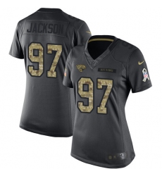 Women's Nike Jacksonville Jaguars #97 Malik Jackson Limited Black 2016 Salute to Service NFL Jersey