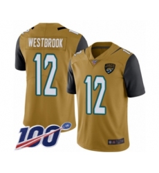 Men's Jacksonville Jaguars #12 Dede Westbrook Limited Gold Rush Vapor Untouchable 100th Season Football Jersey