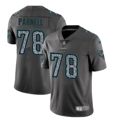 Men's Nike Jacksonville Jaguars #78 Jermey Parnell Gray Static Vapor Untouchable Limited NFL Jersey