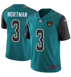 Youth Nike Jacksonville Jaguars #3 Brad Nortman Teal Green Team Color Vapor Untouchable Limited Player NFL Jersey